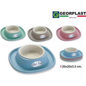Georplast Soft touch -posuda za hranu i vodu 20x20x3,5 cm